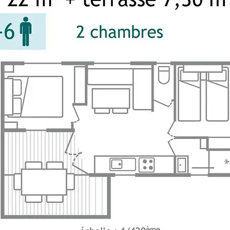 Mobil-home 6 Pers Avec Terrasse A - Api-1-52-499 Campingplatz *