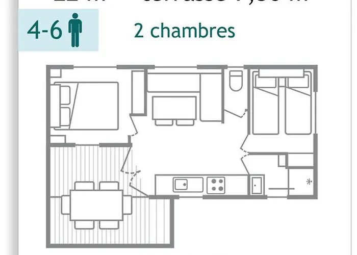 Mobil-home 6 Pers Avec Terrasse A - Api-1-52-499 Kamp alanı *